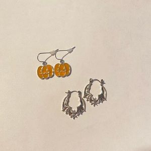 Halloween earrings bundle pumpkin and bats